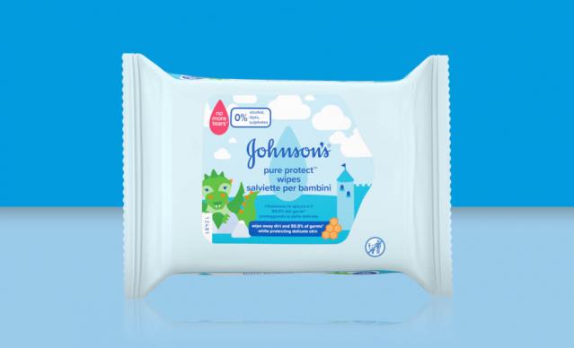 johnsons kids pure protect wipes